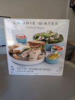 Laurie Gates Eastbridge 5-Piece Stoneware Serve Set