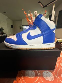 Nike Dunk High White Royal Blue Sneakers