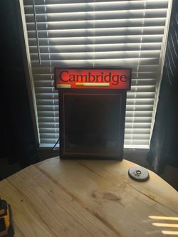 Vintage Cambridge Menu Board 