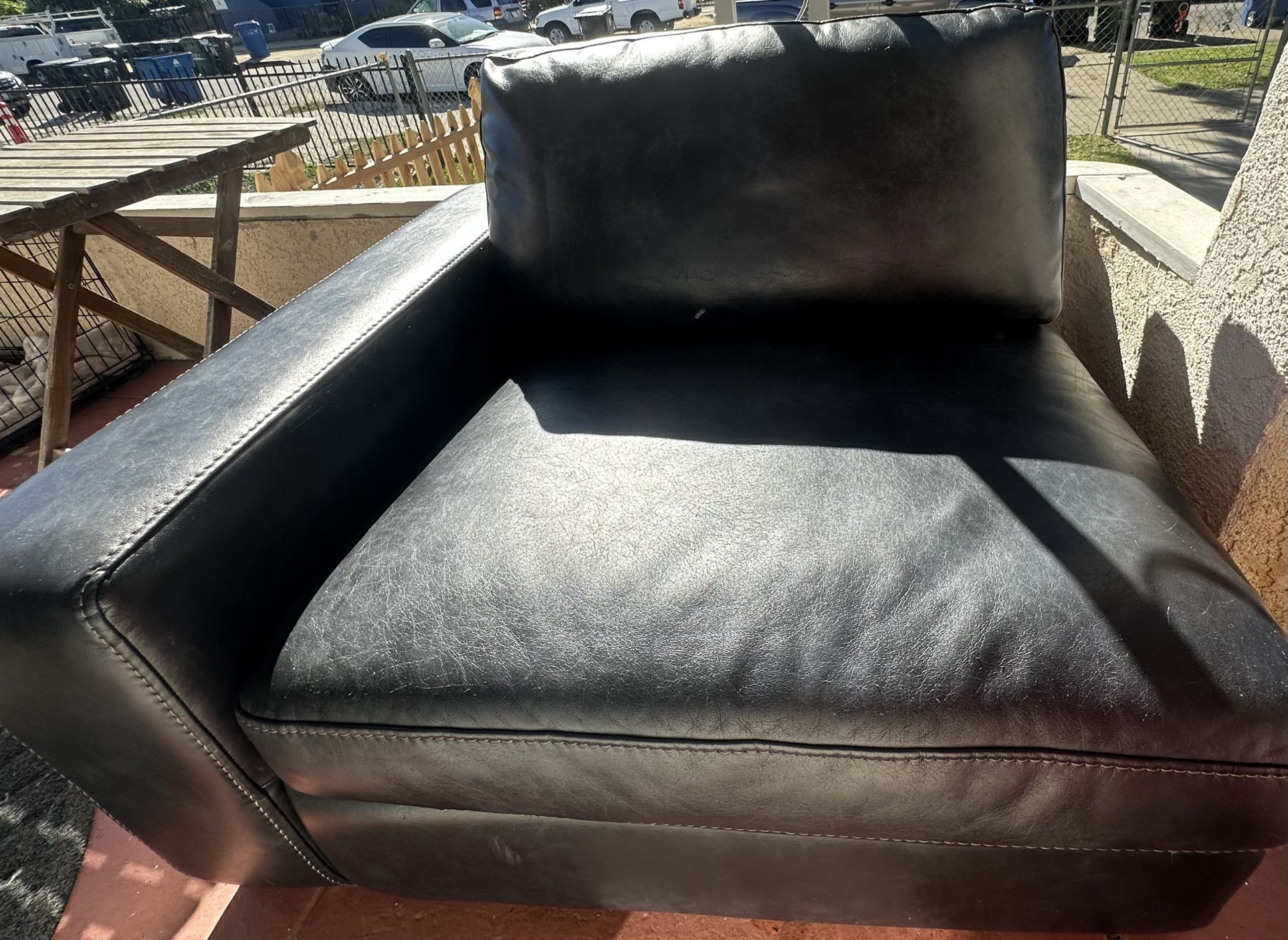 Black Faux-leather Armchair Need Gone Asap
