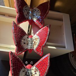 Butterflies 3 Sets Red