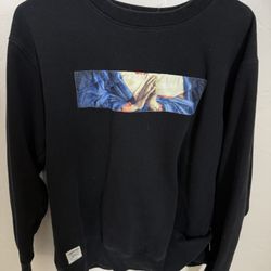 Black Embroidered Art Sweatshirt – XXL