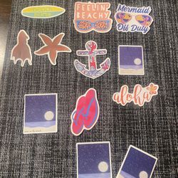 Beach Stickers Set Of 12