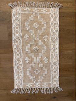 Gorgeous wool x cotton rug kitchen math mag boho Aztec Moroccan MCM