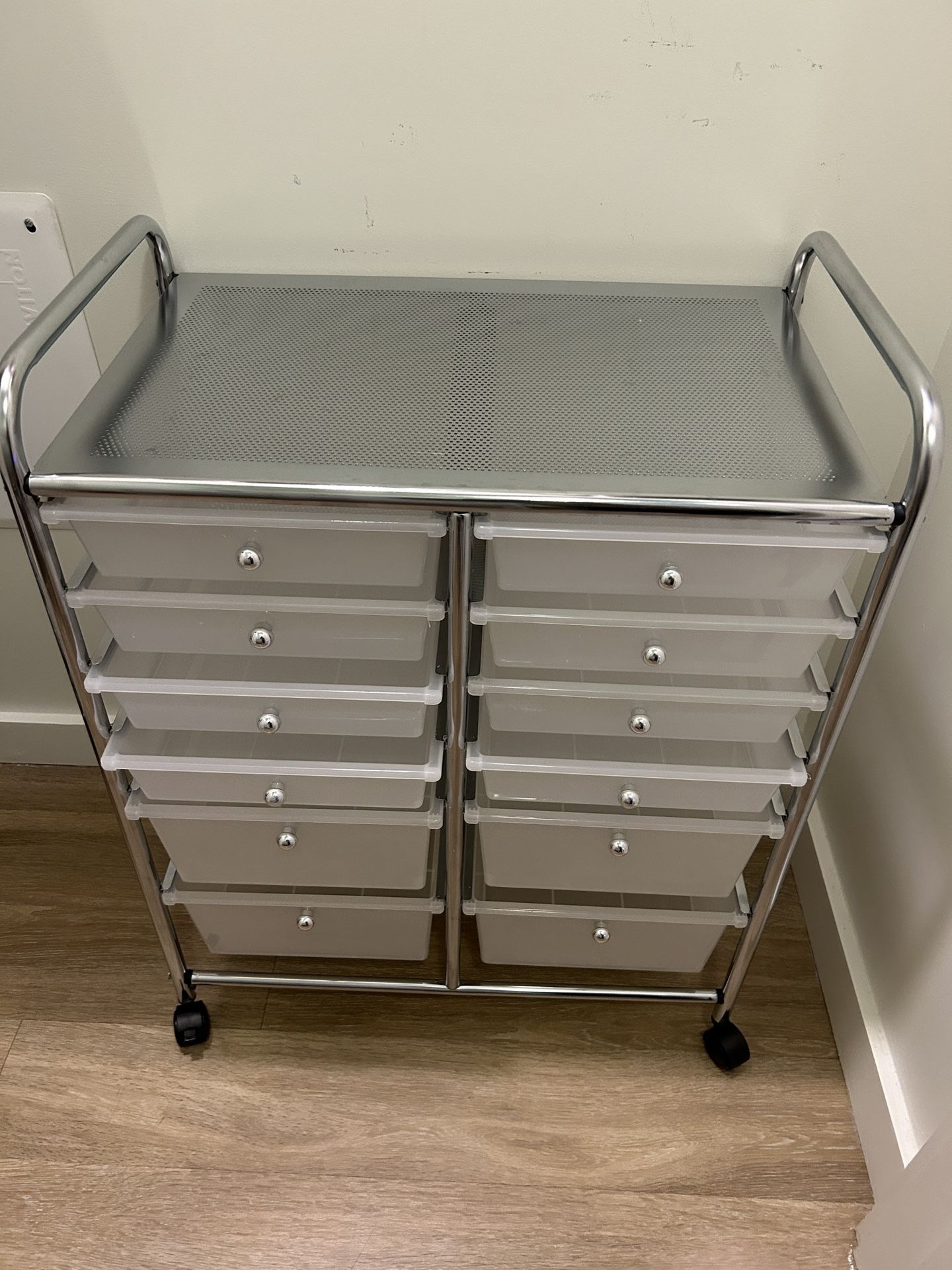 12 Drawer Storage Rolling Cart