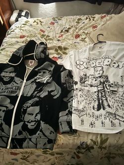 The assali size medium don’t want it lf for cough syrup he’ll star and prob a white assali hoodie or Sdl