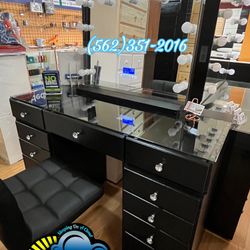 Black LED Vanity New Lights Dresser Cajonera Comoda 