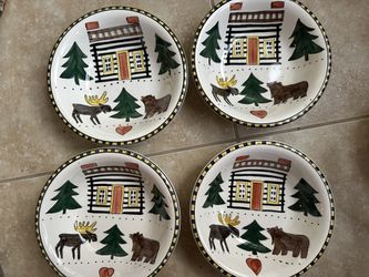 Big Sky Carvers - Set Of 4 Coupe Soup Bowls - Rare, Discontinued