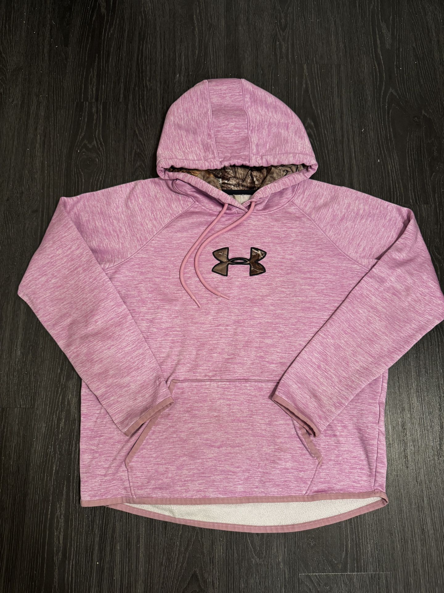 Girls UA Athletic Pink Camp Active  Polyester Classic Hoodie Size Medium