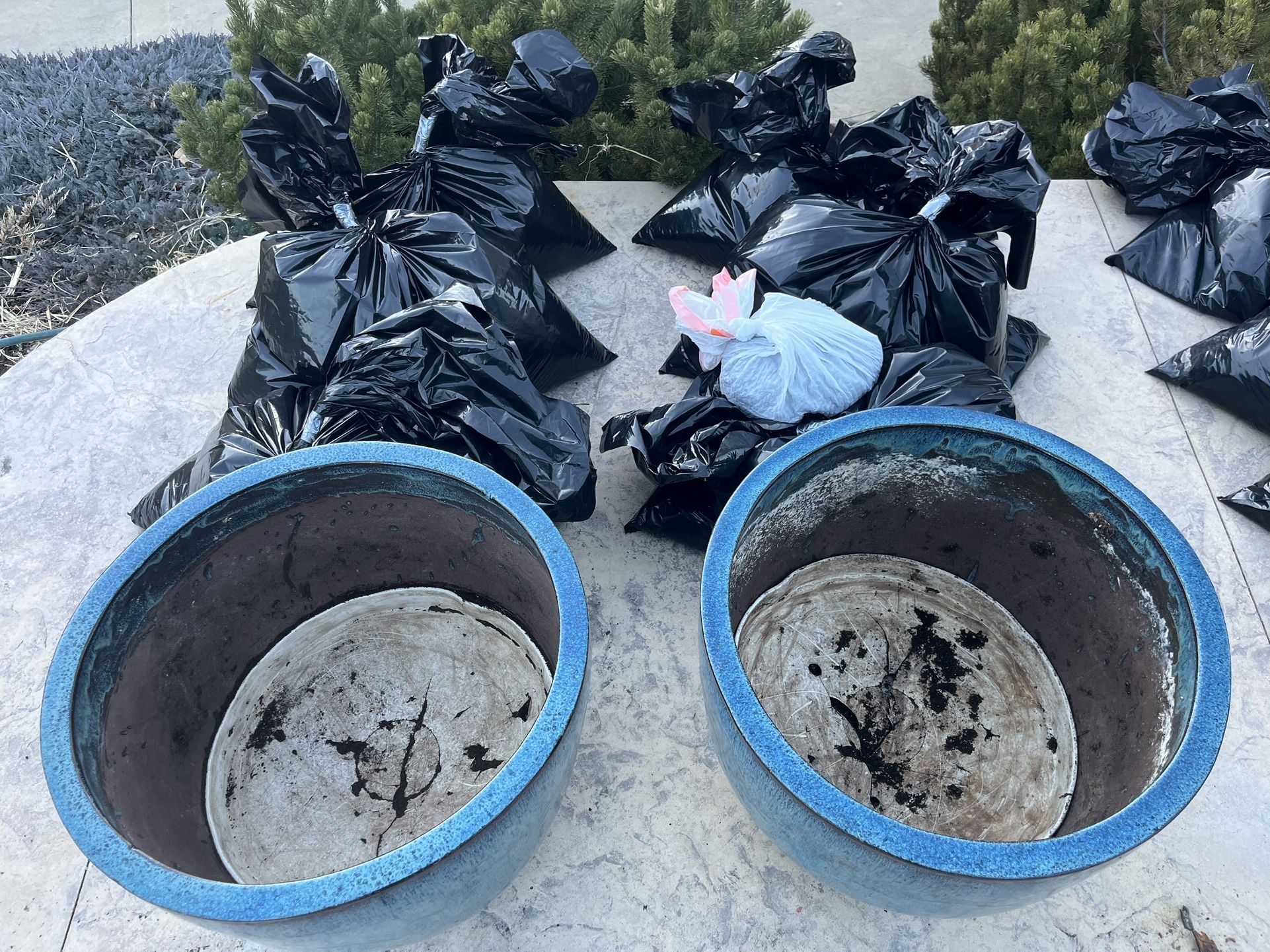 2 Large Ceramic Pots