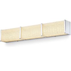 Modern Bathroom Light Fixtures 26W Dimmable Luxury Bathroom Vanity Light, Led Bathroom Lights Over Mirror Glass Bursh Nickle Bathroom Light,Warm Lgiht