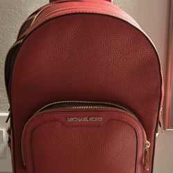 Medium Red Michael Kors Backpack 