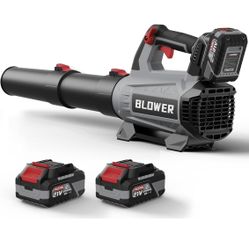 Leaf Blower Cordless (Upgraded) - 630CFM/160MPH, 21V Powerful Electric Cordless Leaf Blower with 2 x 4.0Ah Batteries and Charger, Battery Powered Leaf