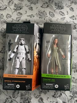 Black series stormtrooper & Ewok village leia