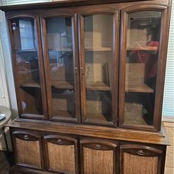 Vintage Hutch Solid Wood Heavy 