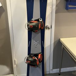 Rare Limited Edition Vintage 2008 Santa Cruz Snowboard 156cm Blue\white With Bee Graphic Bindings All Mountains