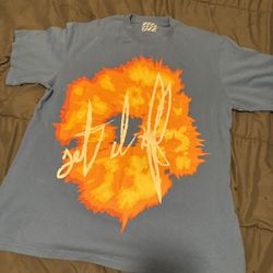 Denim Tear T shirt Blue