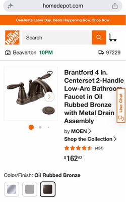 Moen bathroom faucet new rubbed bronze full set