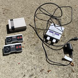 Mini Nes Console And Mini Super Nintendo Console With Controllers