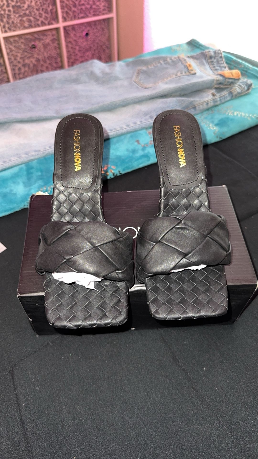 Black Fashion Nova Heels - Size 8