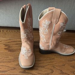 Girls Leather Cowgirl Boots