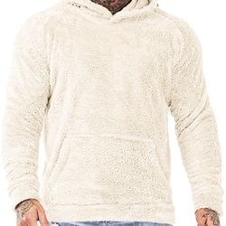 Fuzzy Sherpa Lined Sweatshirt Fashion Pullover Fleece Hoodies
