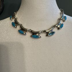 Women’s necklace silver .925 and turquoise from Mexico