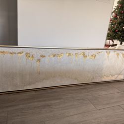 Golden Frame Textured Abstract Canvas Wall Art 