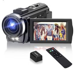 Video Camera Camcorder, Digital Camera Recorder Full HD 1080P 30FPS 24MP 3.0 Inch 270 Degree Vlogging Camera for YouTube Rotation LCD 16X Digital Zoom