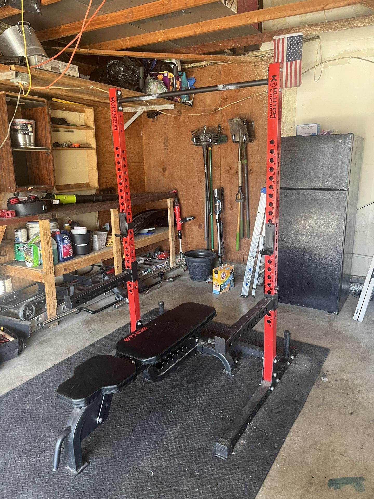 Ethos Bench Press With Squat Rack For Weights (no Weights)