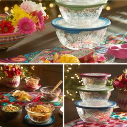 Recipientes De Colores (3) Princess House 