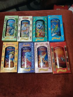 Vintage Walt Disney Cup Set Of Eight Burger King 1994