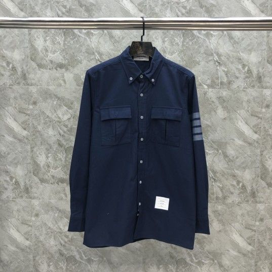 Thom Browne Men's Blue Long Sleeve Shirt
