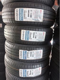 215/65/16 Kumho  #4 New Tires Mount & Balance // Set De 4 Llantas Nuevas Instaladas Y Balanceadas