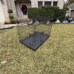 Large Dog Cage With 2 Doors And One Divide Frame 