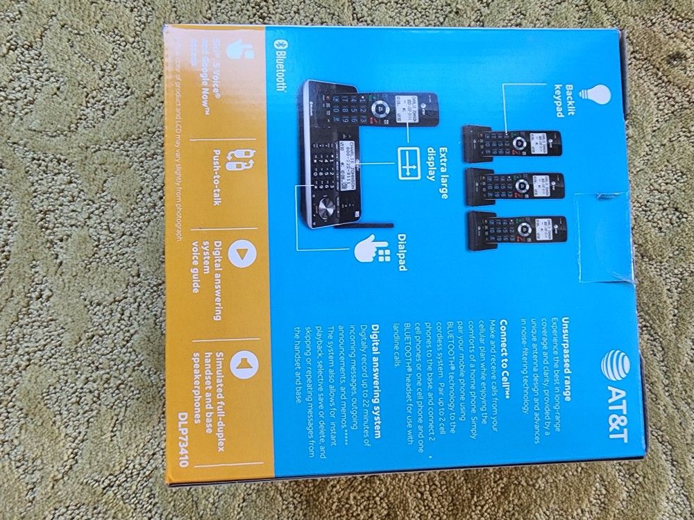 AT&T DLP73410 4 Handset Bluetooth Cordless Phone System. for Sale in
