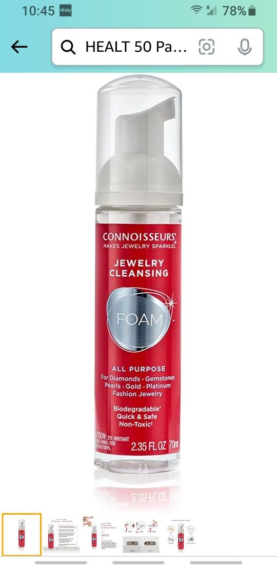 All-Purpose Jewelry Cleansing Foam - Quick and Easy Jewelry Cleaner Solution - Restore Brilliant Luster to Your Jewelry - 2.35 Fl. Oz.