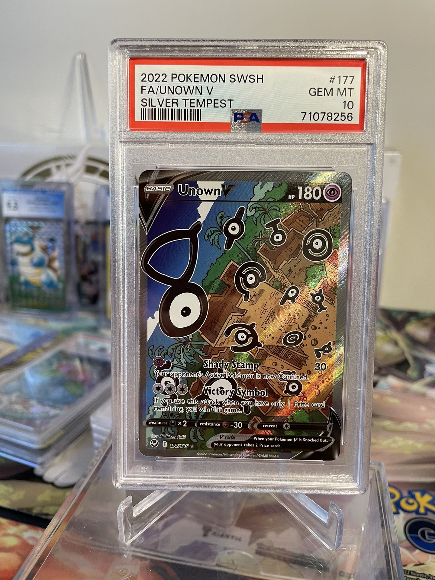 Unown V (Alternate Full Art) 177/195 - Silver Tempest