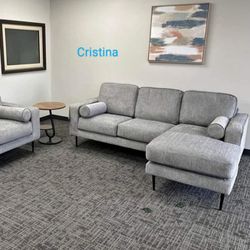 Hazela Charcoal Reversible Sofa Chaise