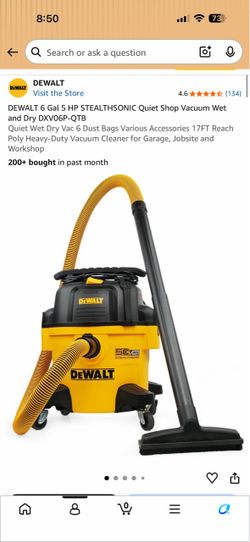 Shop vacuum wet/dry dewalt shop vac