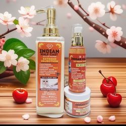 3 pieces Indian Half Cast Body Milk Set , Lotion, oil and face cream 3 in 1 set