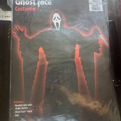 Ghost face costume used once