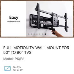 TV Wall mount for 50” To 90” Tv - Full Motion