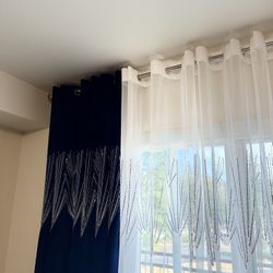 Velvet Blue Color Blue And White Curtains Not The Tables