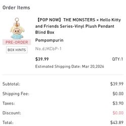 Pompompurin Labubu Pop Mart 