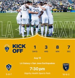 LA GALAXY vs. San Jose Earthquakes
