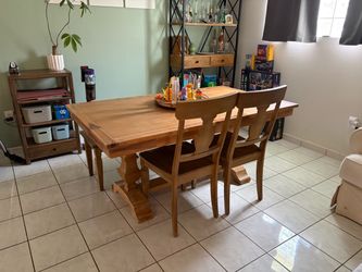 Pier 1 Imports Wood Dining Table with Chairs