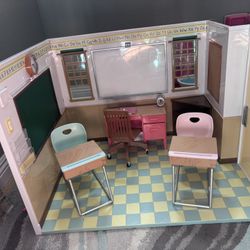 American Girl Doll Style Classroom W/ Accessories