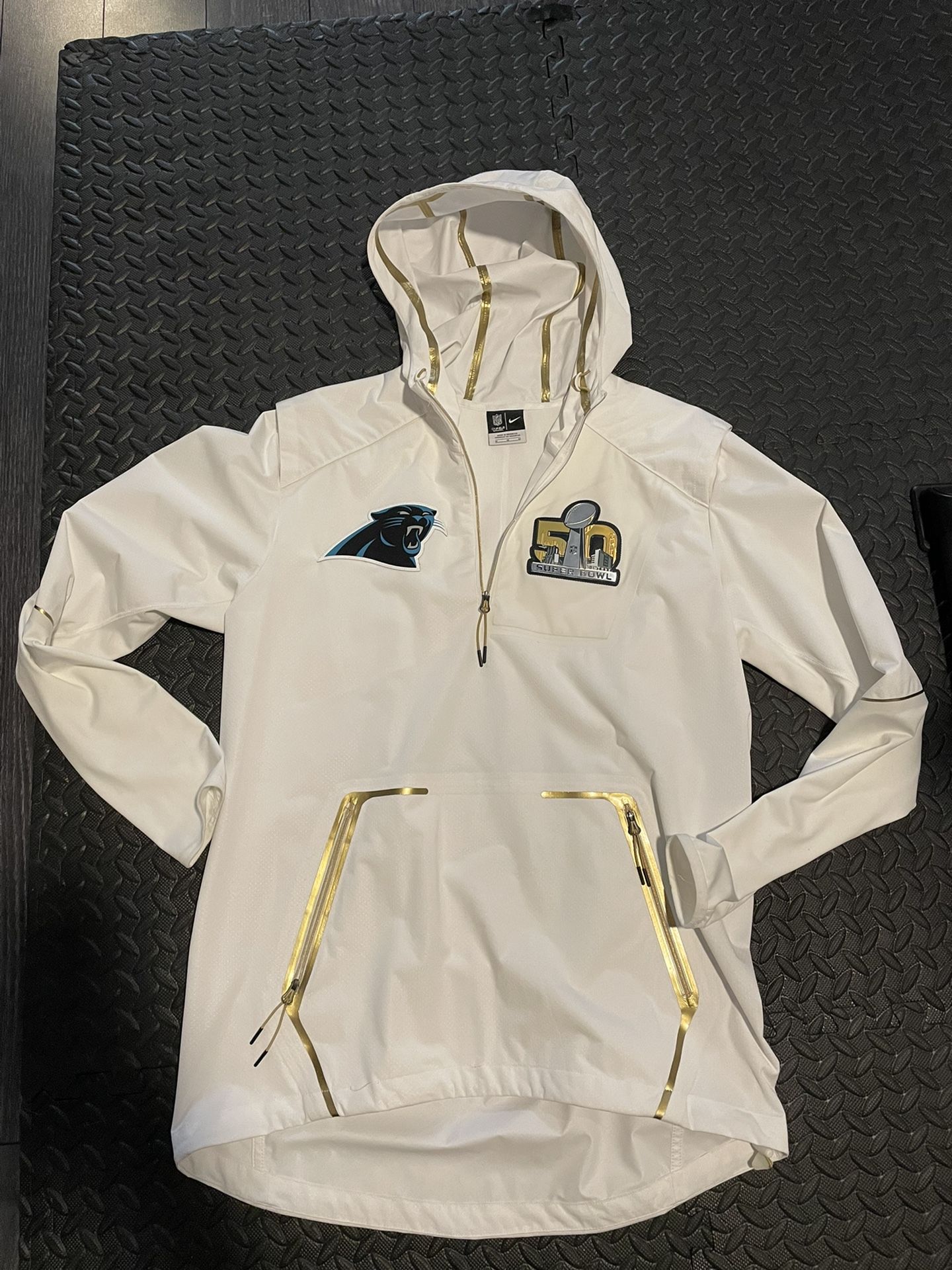 Nike Carolina Panthers Super Bowl 50 Media Day Fly Rush Alpha Jacket