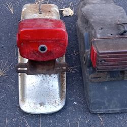 Antique Motorcycle Light And Fenders